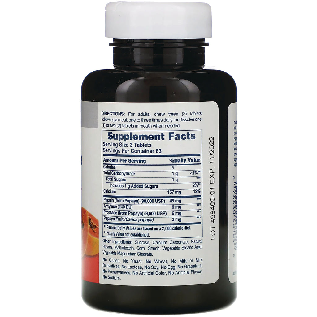 AM093 | Back label showing Supplement Facts and directions on supplement bottle - Thumbnail