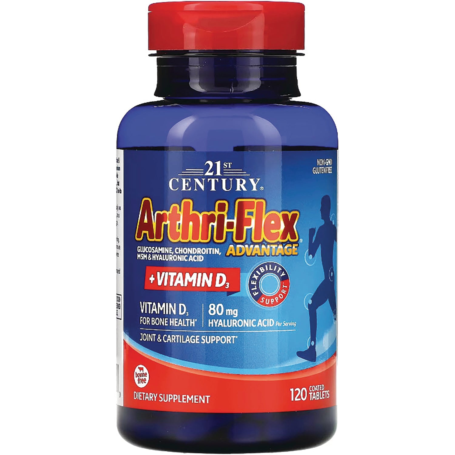 CNT011 | Blue bottle of Arthri-Flex Advantage joint supplement with Vitamin D3, 120 coated tablets