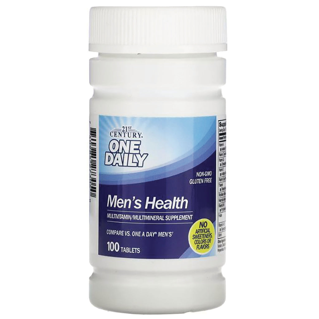 CNT216 | 21st Century ONE DAILY Men's Health multivitamin bottle, 100 tablets, front label - Thumbnail