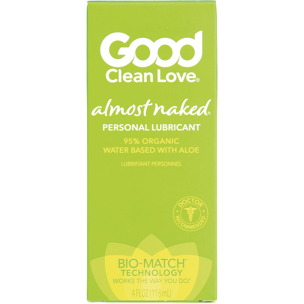 GCL005 | Good Clean Love almost naked personal lubricant green box, 4 fl oz, water based with aloe - Thumbnail