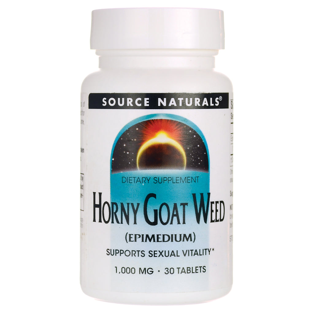 SN645 | Source Naturals Horny Goat Weed (Epimedium) dietary supplement, 1,000 mg, 30 tablets - Thumbnail