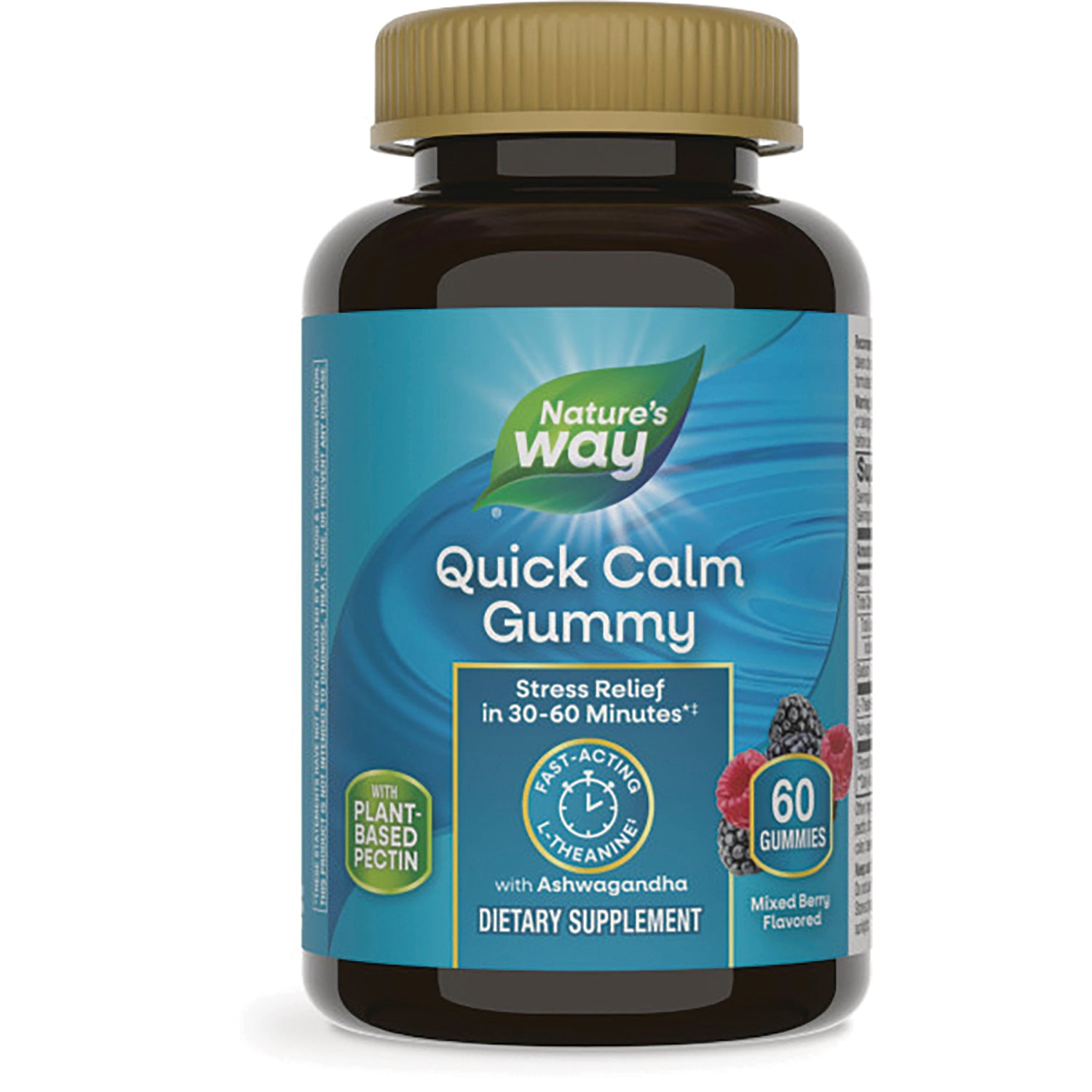 NW1059 | Nature's Way Quick Calm Gummy bottle, mixed berry flavor, 60 gummies dietary supplement