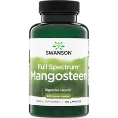 SW1036 | Swanson Full Spectrum Mangosteen, 500 mg per capsule, 100 capsules, Digestive Health