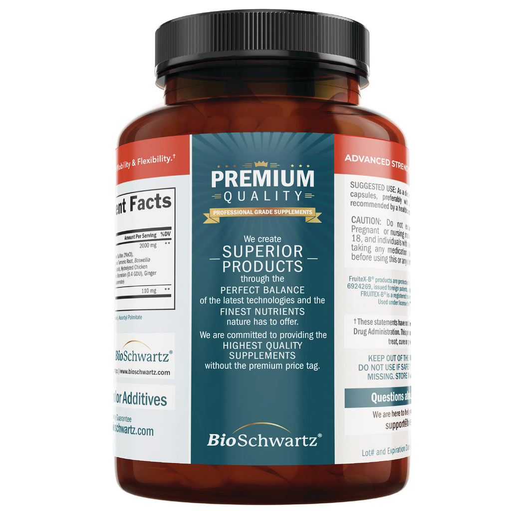 BSZ028 | Amber supplement bottle front showing Premium Quality label, Superior Products text and BioSchwartz logo - Thumbnail