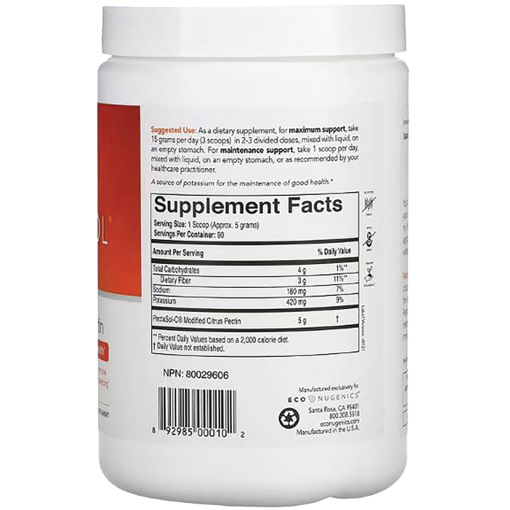 ECN002 | Back of white supplement jar showing Supplement Facts panel, nutrition table, barcode and NPN 80029606 - Thumbnail