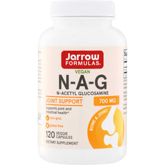JR092 | Jarrow Formulas Vegan N-A-G N-Acetyl Glucosamine 700 mg, joint support, 120 veggie capsules