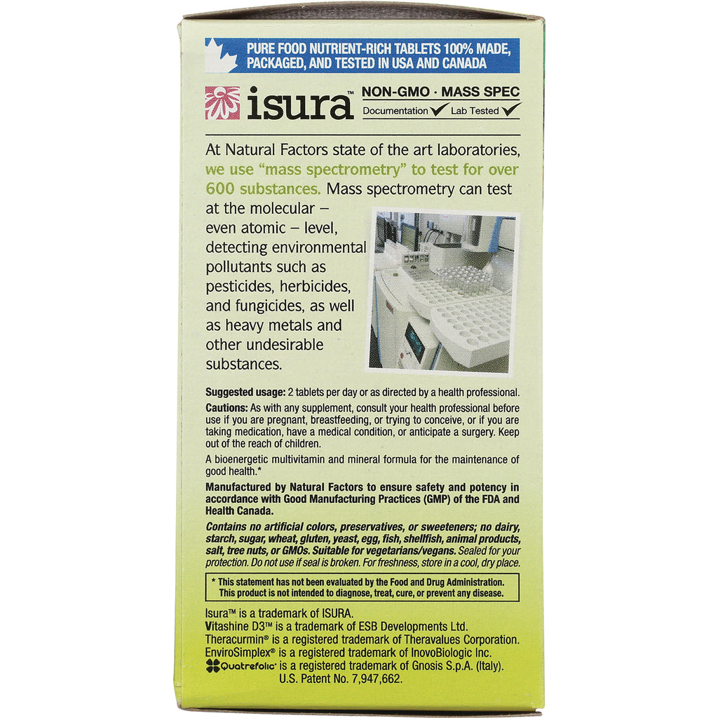 NFC177 | Back of supplement box showing mass spectrometry lab text, small lab photo, usage and caution statements - Thumbnail