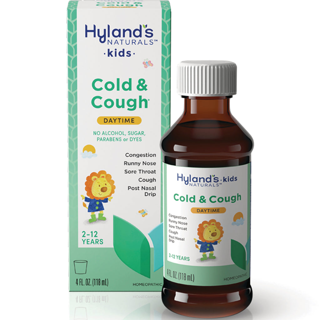 HY067 | Hyland's kids Cold & Cough daytime syrup bottle and box, 212 years, 4 fl oz (118 mL) - Thumbnail