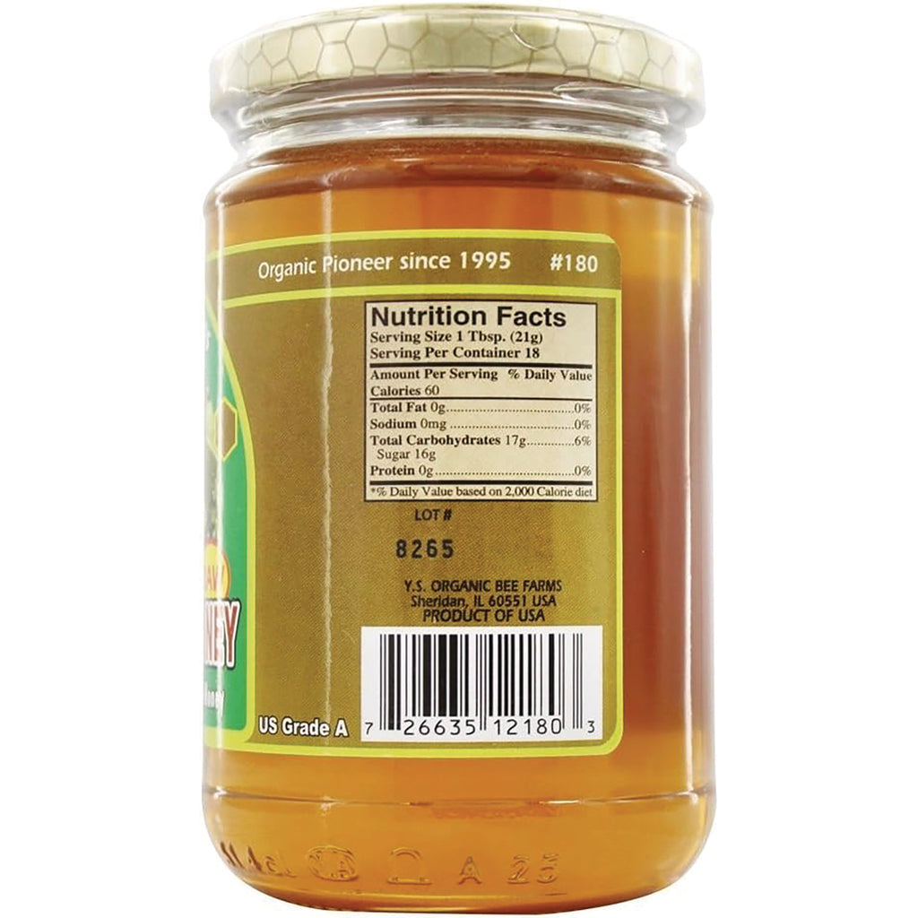YS040 | Back of honey jar with Nutrition Facts panel and barcode - Thumbnail