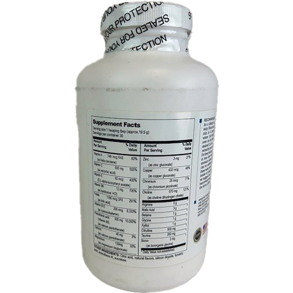 LEN019 | Back label showing Supplement Facts panel and ingredient table on white supplement bottle - Thumbnail