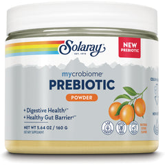 SLR497 | Solaray mycrobiome Prebiotic Powder, natural citrus flavor, 5.64 oz