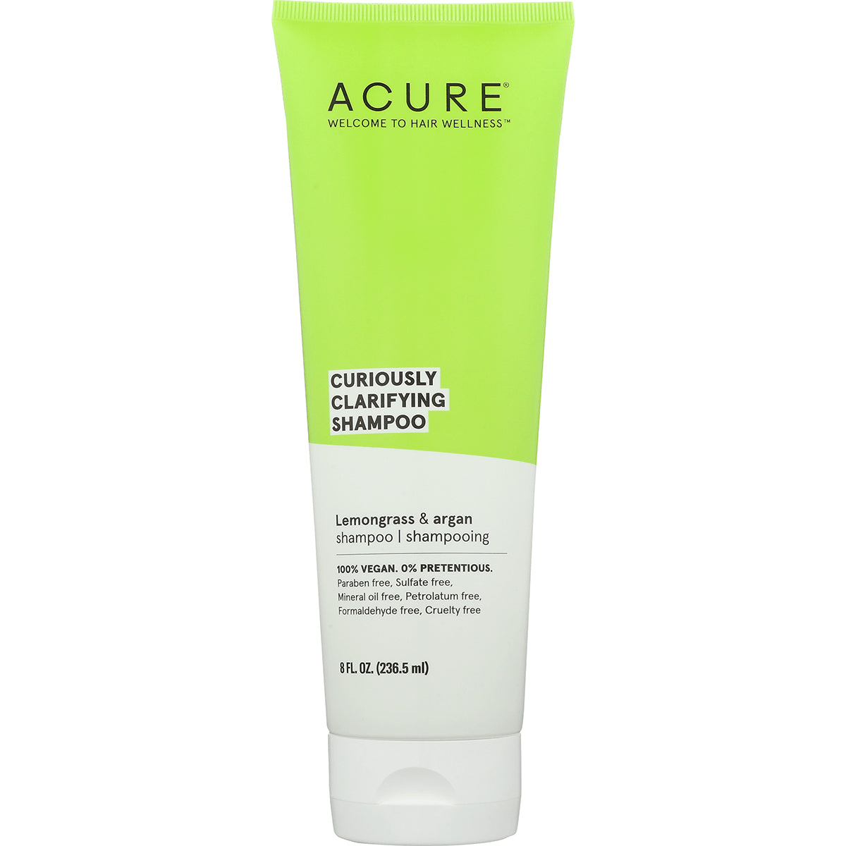 ACR096 | ACURE Curiously Clarifying Shampoo, Lemongrass & Argan, 8 fl oz tube