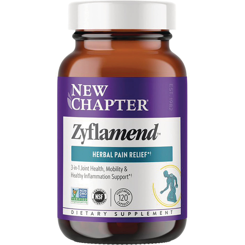 NWC280 | New Chapter Zyflamend herbal pain relief supplement bottle, front label showing 120 vegetarian capsules - Thumbnail