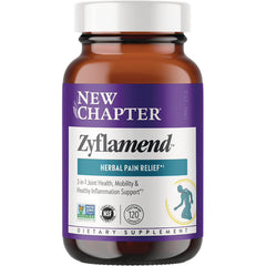 NWC280 | New Chapter Zyflamend herbal pain relief supplement bottle, front label showing 120 vegetarian capsules