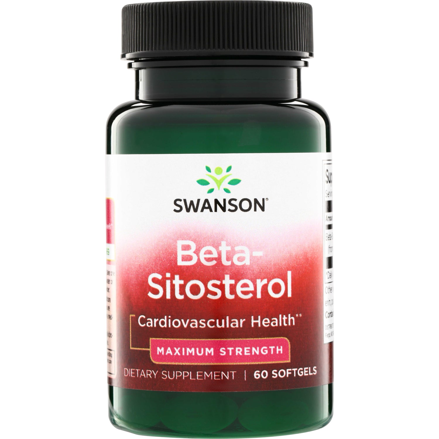 SW790 | Swanson Beta-Sitosterol supplement bottle, Maximum Strength for Cardiovascular Health, 60 softgels
