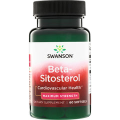SW790 | Swanson Beta-Sitosterol supplement bottle, Maximum Strength for Cardiovascular Health, 60 softgels