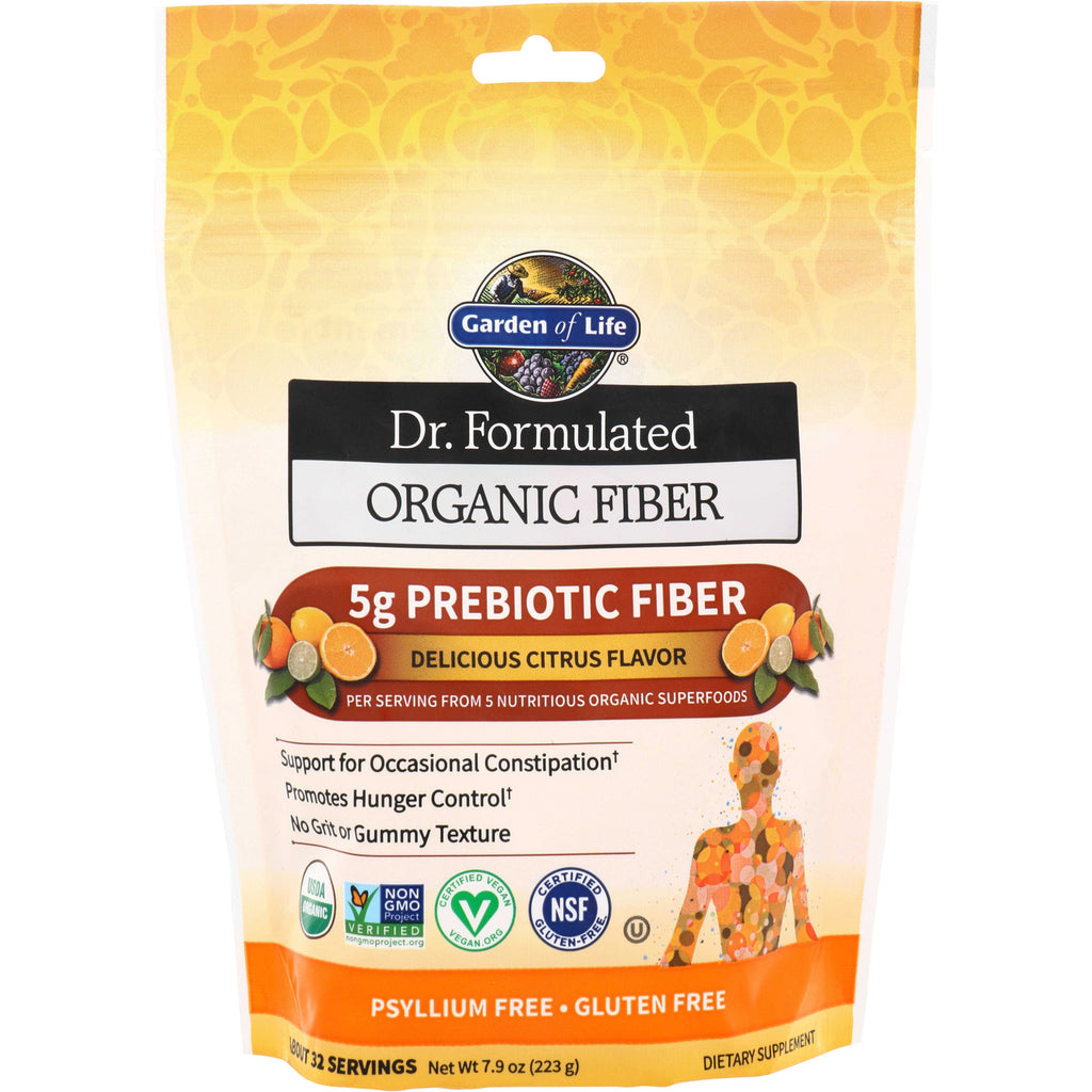 GLF210 | Garden of Life Dr. Formulated Organic Fiber 5g Prebiotic Fiber, Delicious Citrus Flavor pouch - Thumbnail
