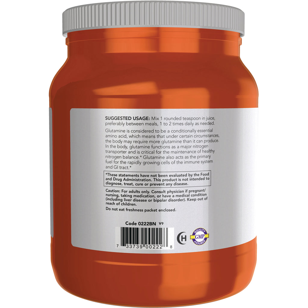 NWF895 | Back of orange supplement jar showing suggested usage text, caution, barcode and GMP seal - Thumbnail