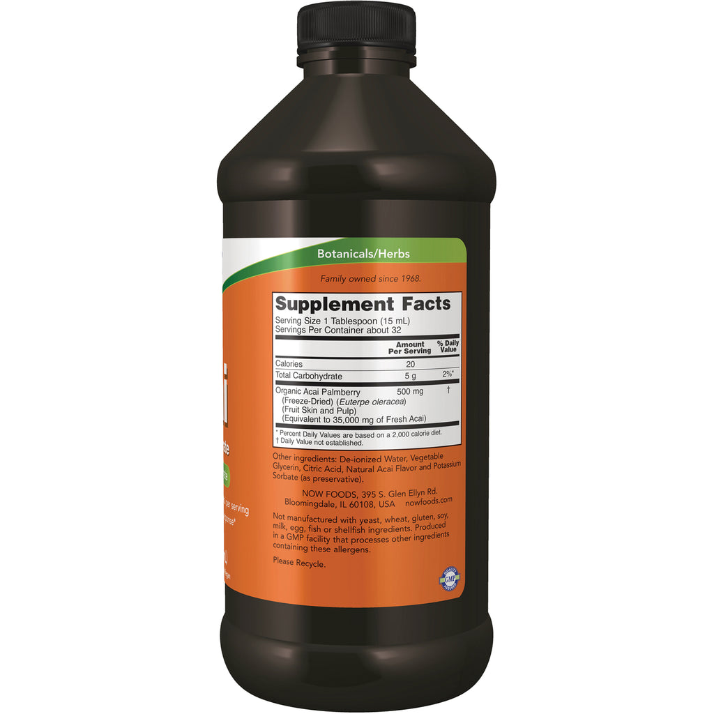 NWF228 | Back of dark brown supplement bottle showing Supplement Facts label and ingredient text - Thumbnail