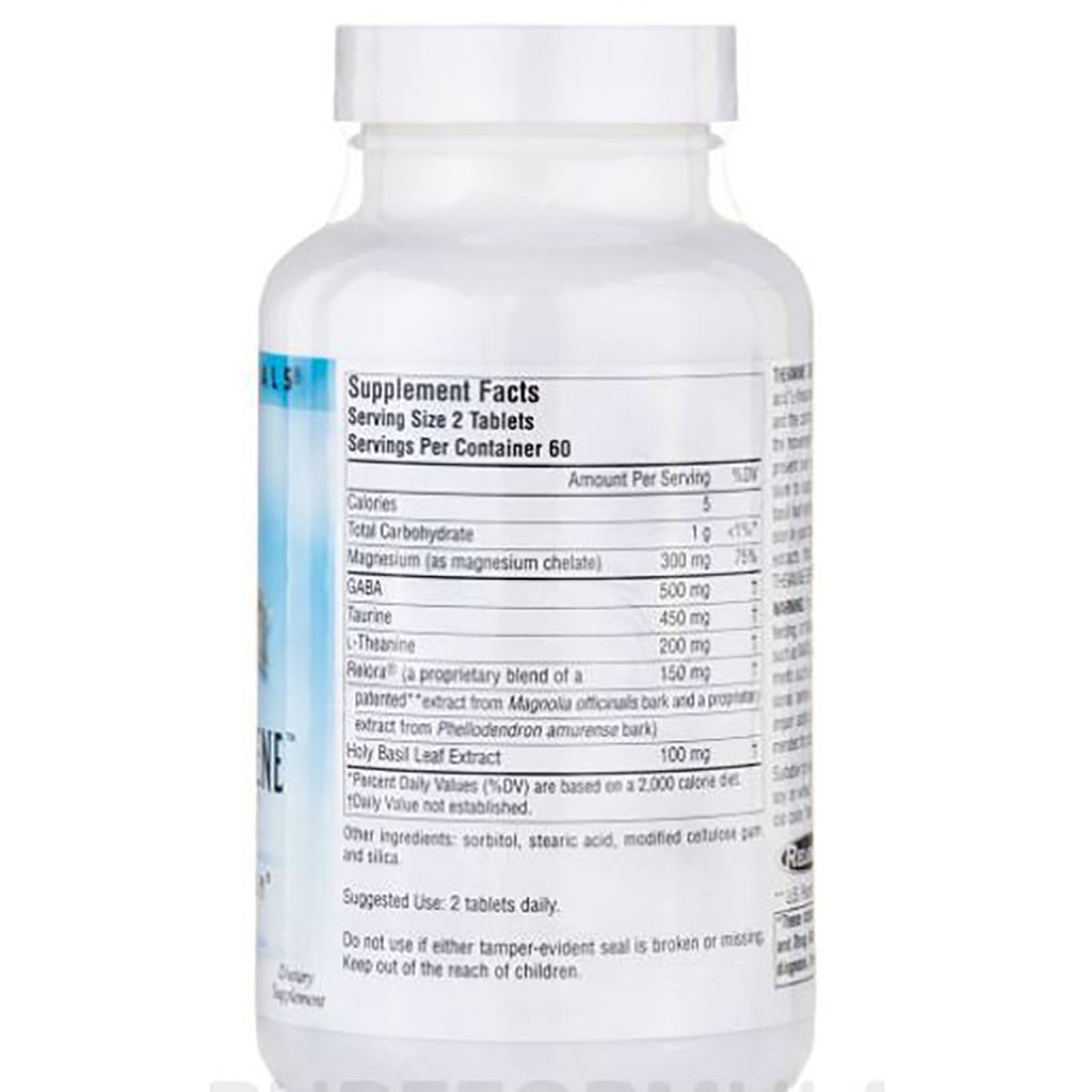 SN168 | Back label showing Supplement Facts panel, serving size 2 tablets, 60 servings per container - Thumbnail