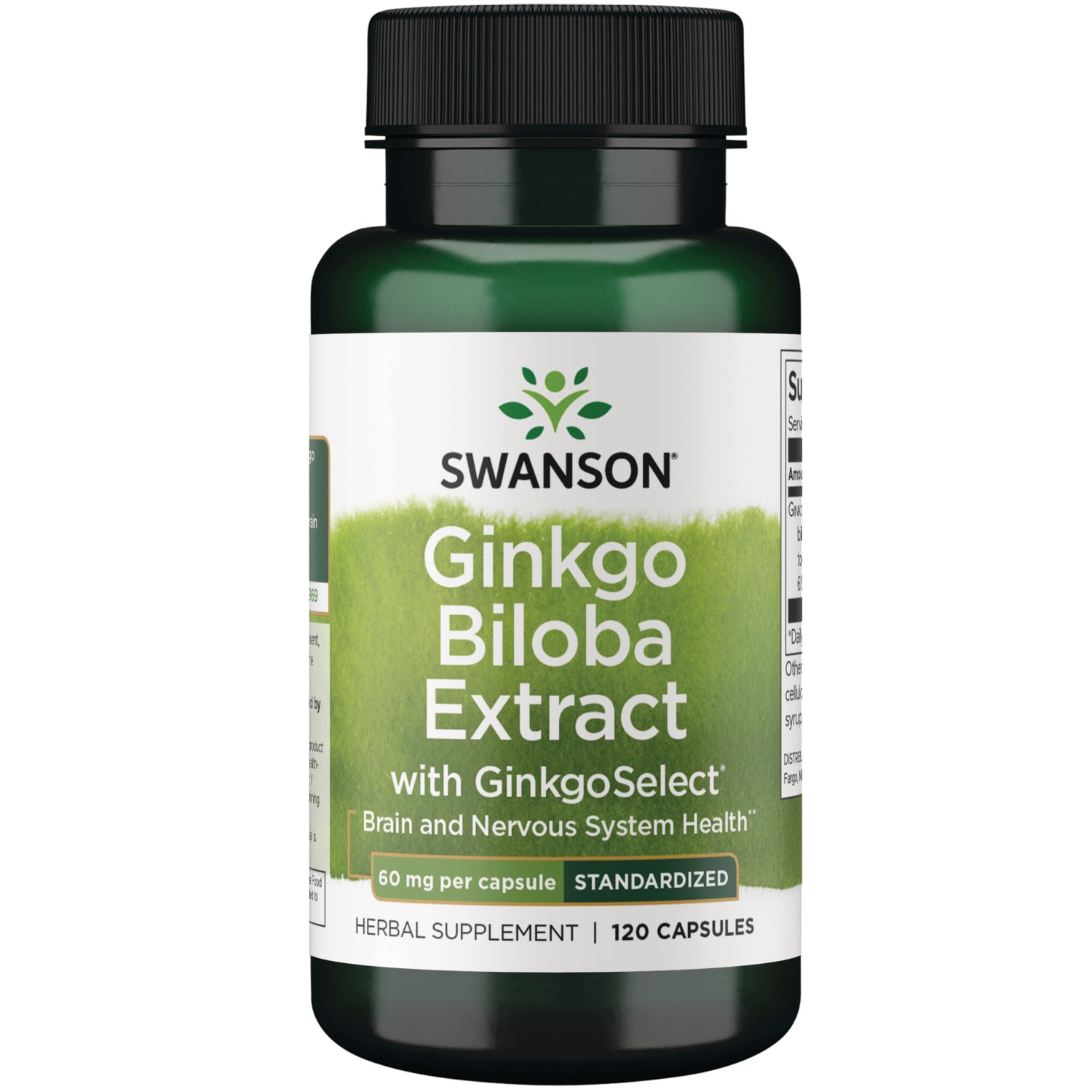 SWH027 | Swanson Ginkgo Biloba Extract bottles, 60 mg, 120 capsules each