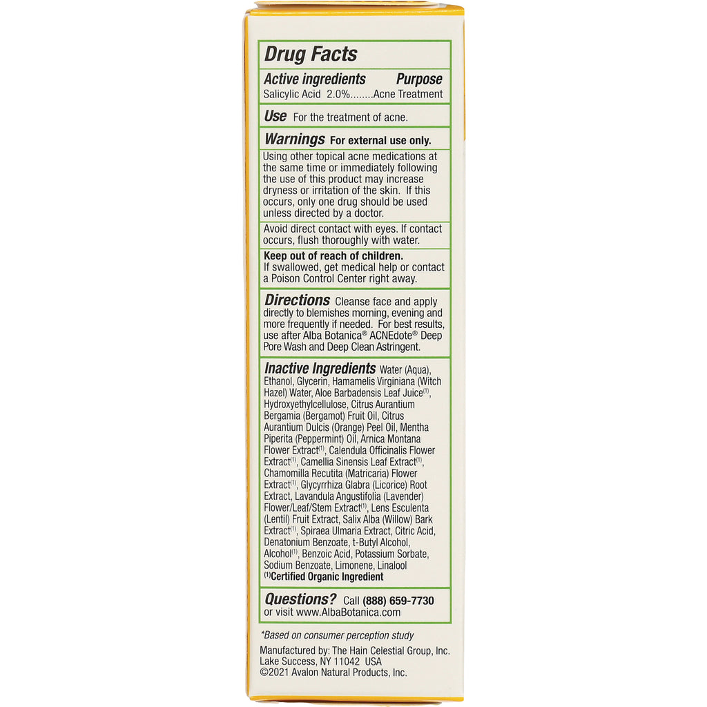 ABA069 | Back panel showing Drug Facts, directions, warnings and inactive ingredients text - Thumbnail