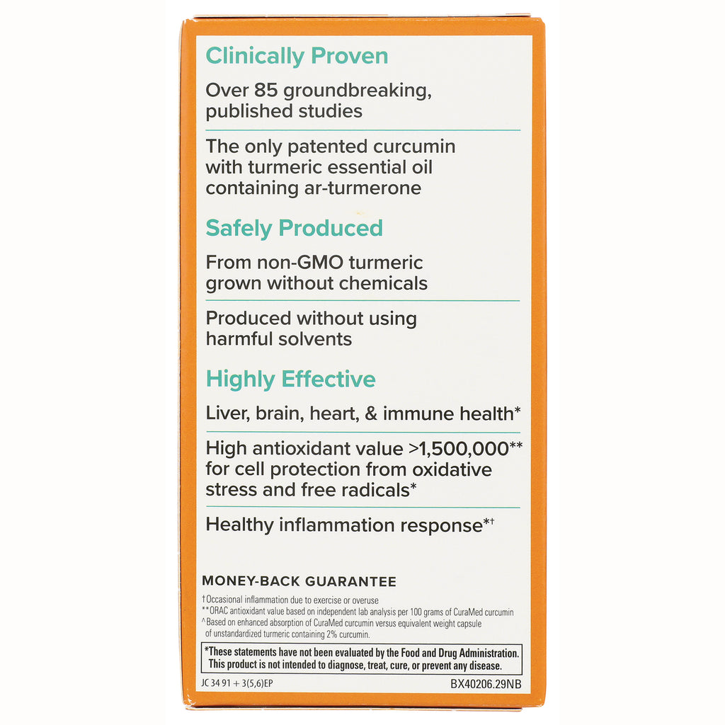 EUR051 | back of orange-edged supplement box listing Clinically Proven, Safely Produced, Highly Effective and money-back guarantee - Thumbnail