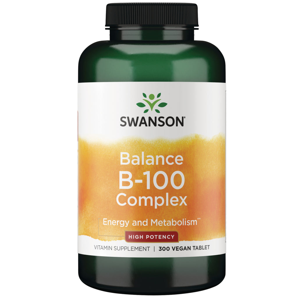 SW1971 | Swanson Balance B-100 Complex, Energy and Metabolism, High Potency, 300 vegan tablets - Thumbnail
