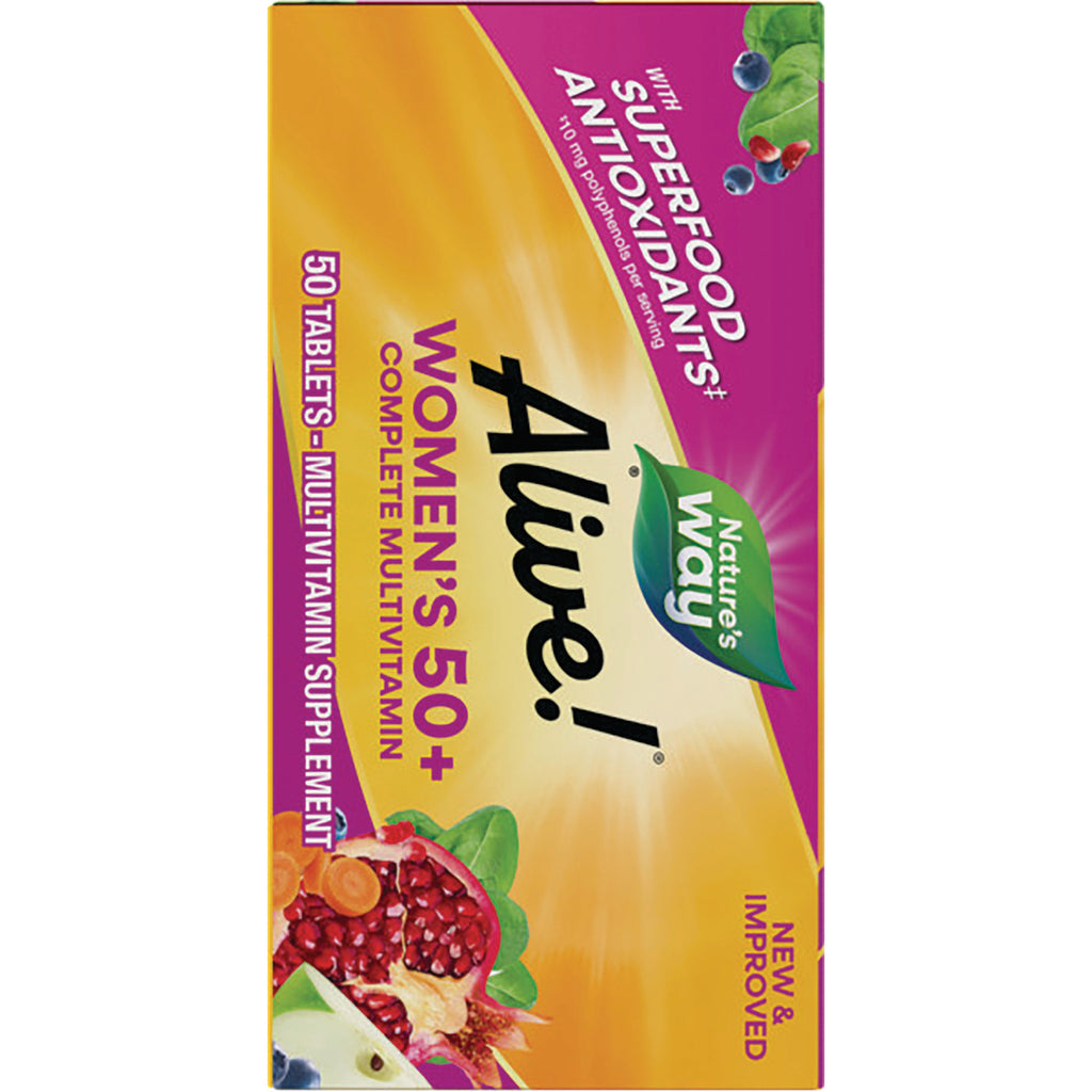 NW1014 | Nature's Way Alive! Women's 50+ complete multivitamin box, 50 tablets, superfood antioxidants - Thumbnail