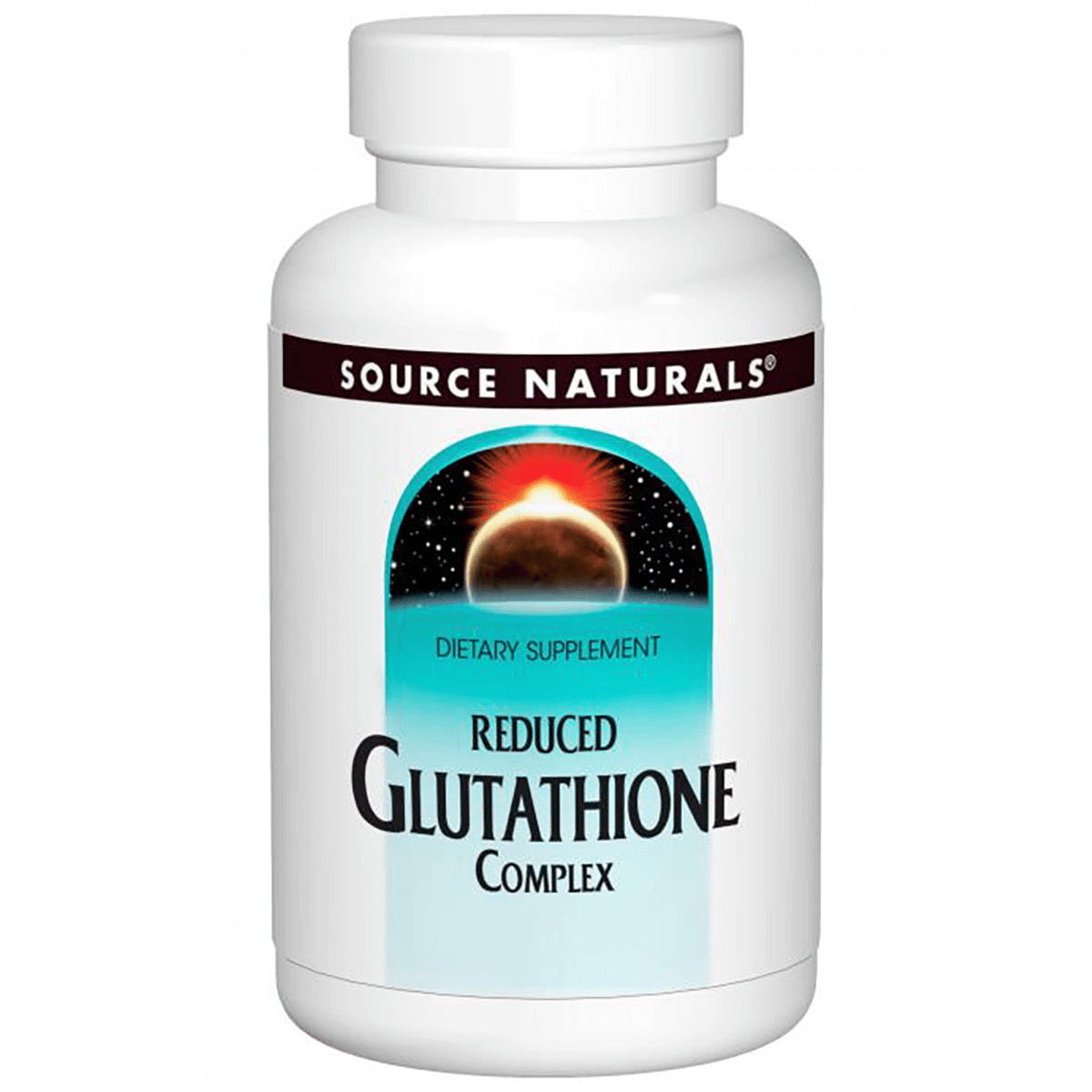 SN748 | Source Naturals Reduced Glutathione Complex dietary supplement bottle, front label
