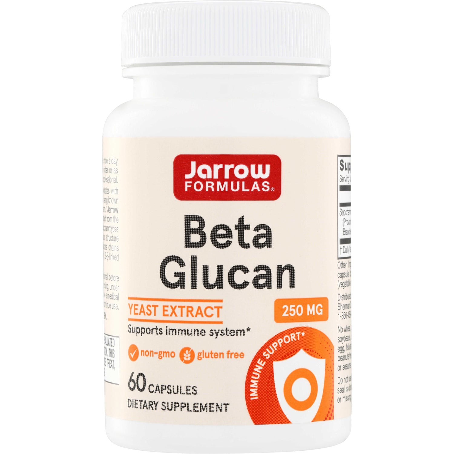 JR277 | Jarrow Formulas Beta Glucan Yeast Extract, 250 mg, 60 capsules
