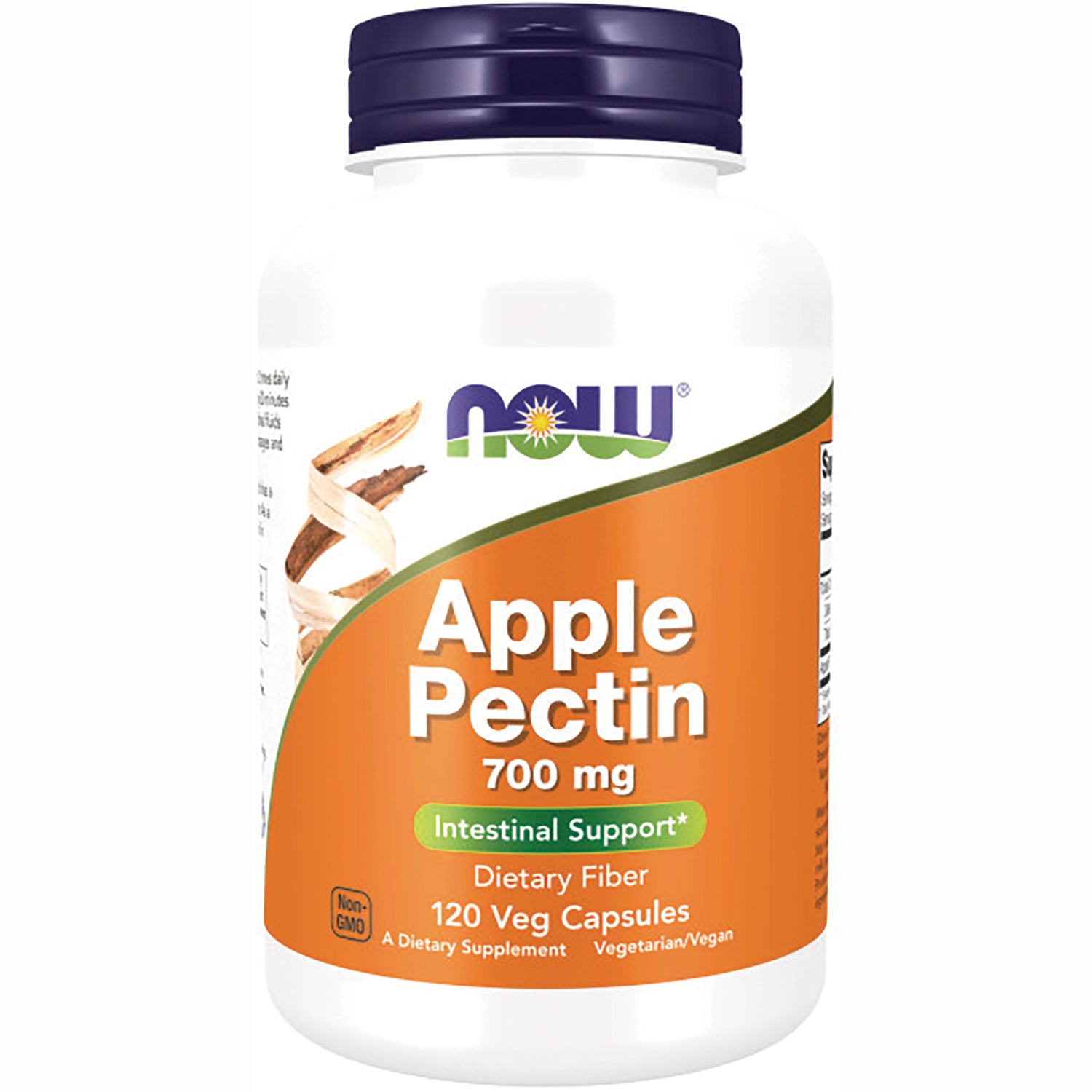 NWF527 | NOW Apple Pectin 700 mg dietary fiber 120 veg capsules bottle