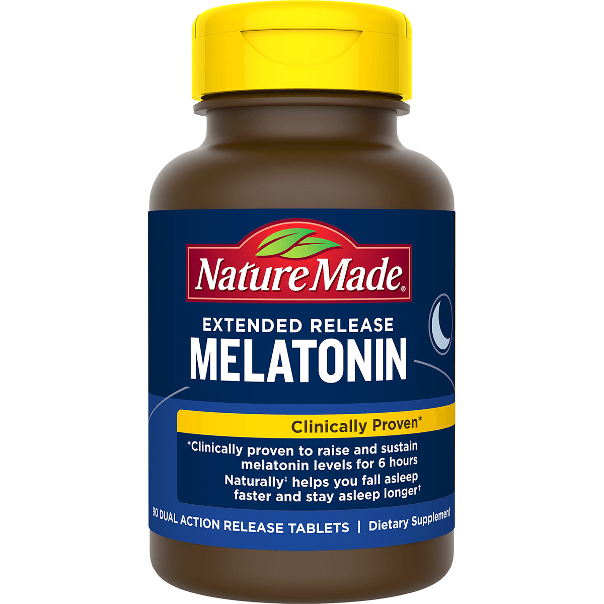 NTM123 | Nature Made extended release melatonin bottle front label