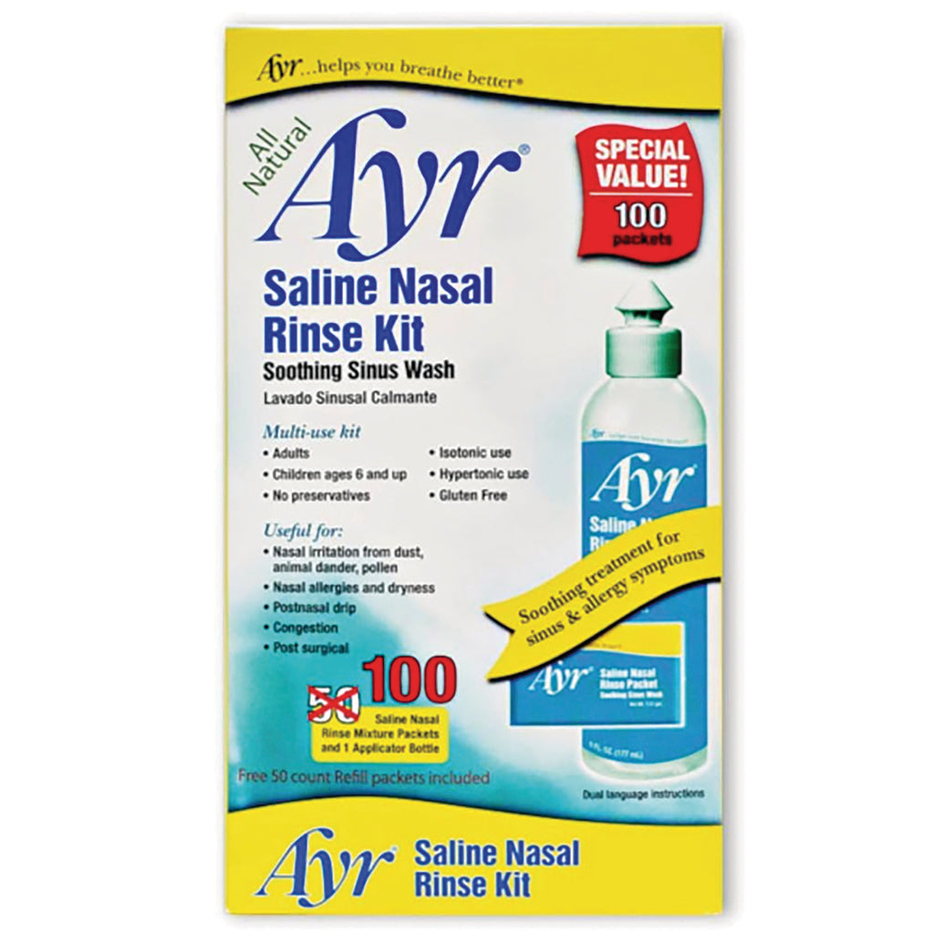 BFA007 | Ayr Saline Nasal Rinse Kit front packaging showing bottle and \ - Thumbnail
