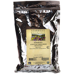 STB014 | Starwest Botanicals Alfalfa Leaf Powder Organic, 1 lb resealable bag