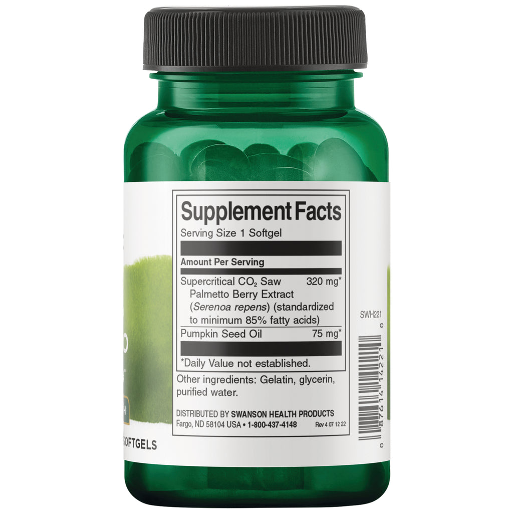 SWH221 | Back label with supplement facts and serving information - Thumbnail