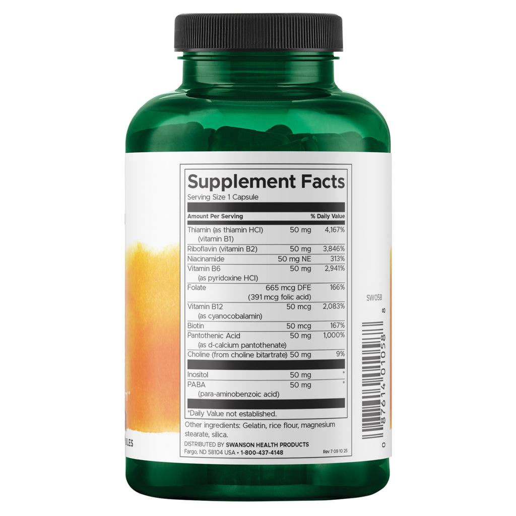 SW058 | Back label with supplement facts and serving information - Thumbnail