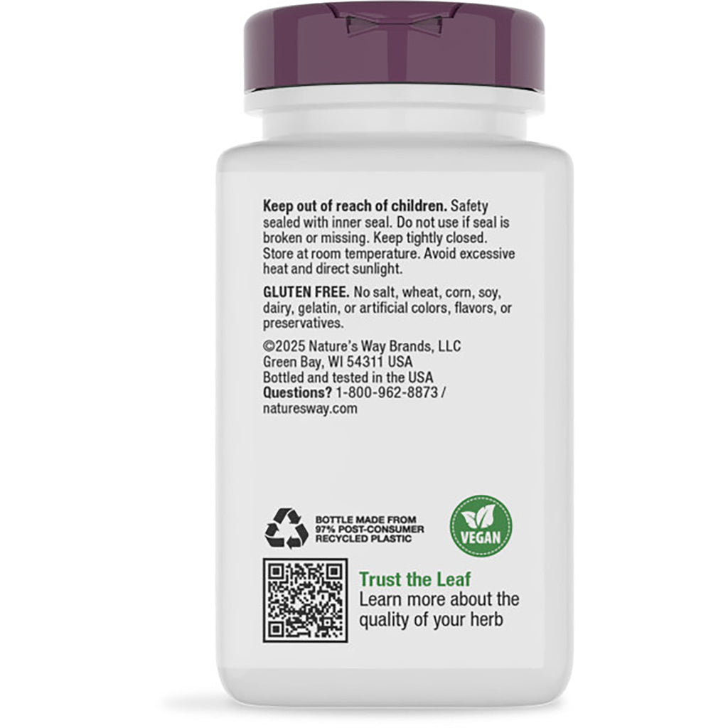 NW073 | Back label of brown supplement bottle showing Supports Immune System Function headline, barcode, and ingredient and safety text - Thumbnail