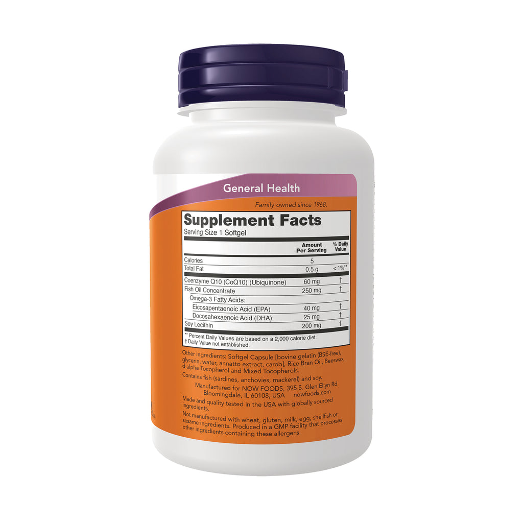 NWF301 | Back label showing Supplement Facts panel and ingredient text on orange-labeled white supplement bottle - Thumbnail
