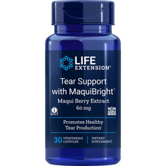 LE357 | Life Extension Tear Support bottle, MaquiBright maqui berry extract 60 mg, 30 vegetarian capsules