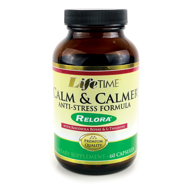 LFT028 | LifeTime Calm & Calmer anti-stress formula Relora bottle, 60 capsules