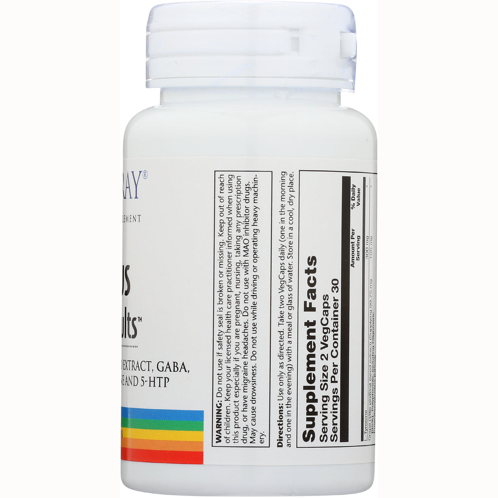 SLR347 | Supplement bottle side label showing Supplement Facts, directions, and warning text - Thumbnail