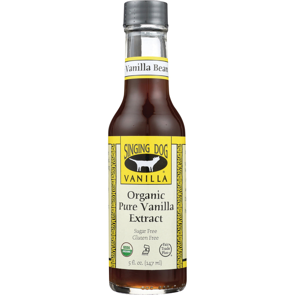 SDV004 | Singing Dog Vanilla organic pure vanilla extract bottle, 5 fl oz, sugar free gluten free - Thumbnail