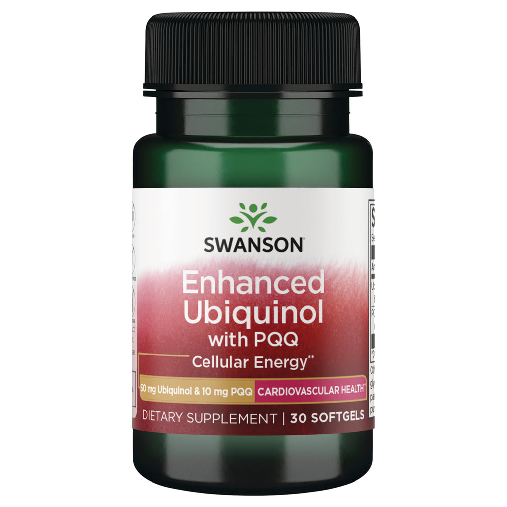 SWU1116 | Swanson Enhanced Ubiquinol with PQQ softgels, 30-count bottle - Thumbnail