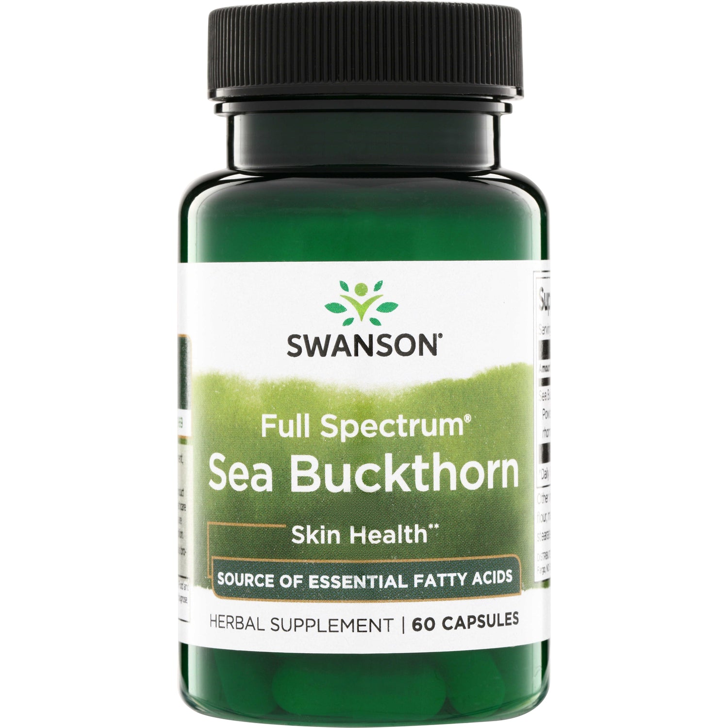 SW1271 | Swanson Full Spectrum Sea Buckthorn, Skin Health, Source of Essential Fatty Acids, herbal supplement, 60 capsules
