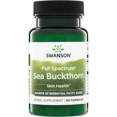 SW1271 | Swanson Full Spectrum Sea Buckthorn, Skin Health, Source of Essential Fatty Acids, herbal supplement, 60 capsules