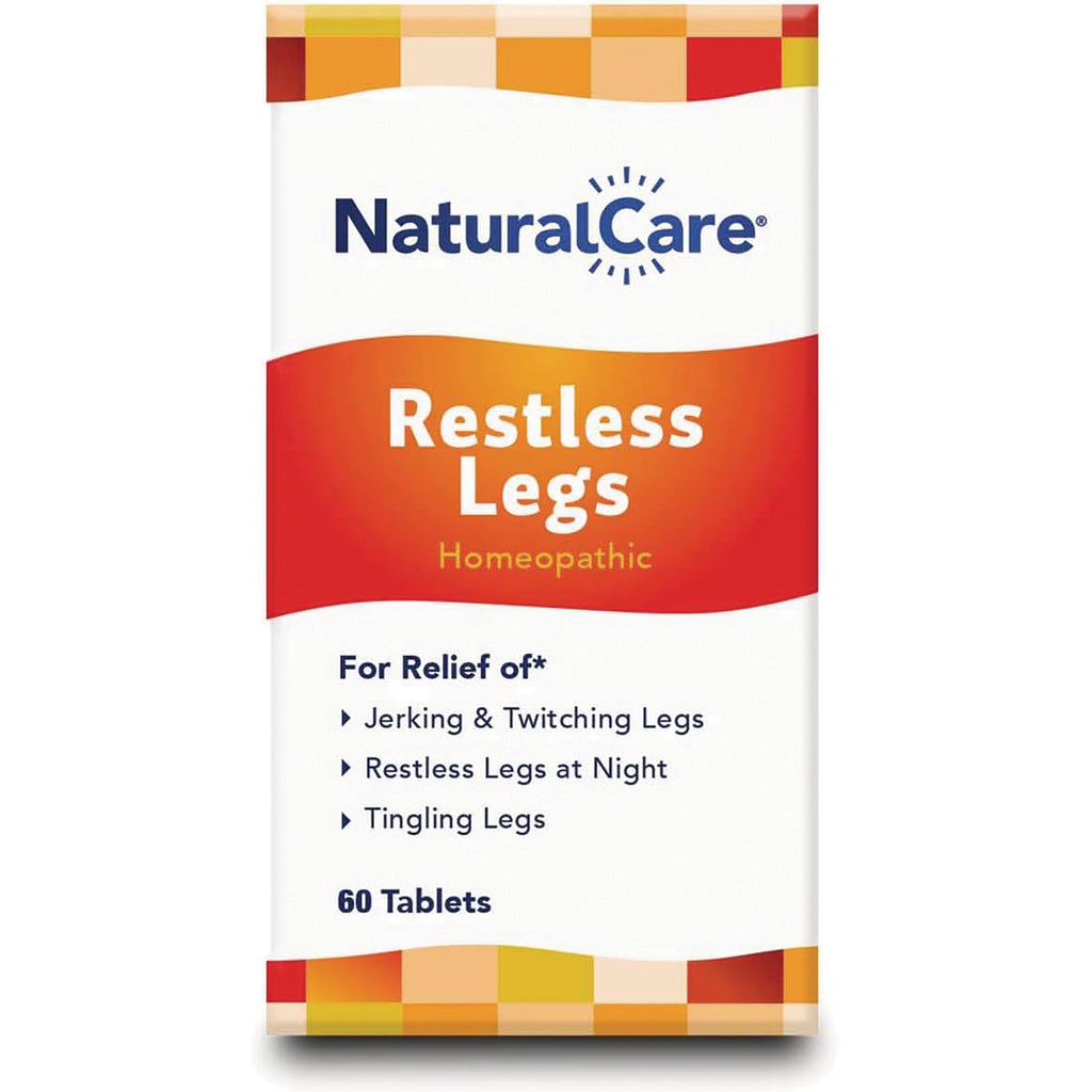NTB038 | NaturalCare Restless Legs homeopathic 60 tablets front packaging listing relief for jerking, restless, and tingling legs - Thumbnail