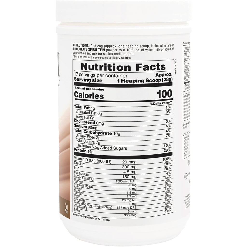 NTP080 | Nutrition Facts label on back of supplement jar showing Calories 100 and nutrient amounts - Thumbnail