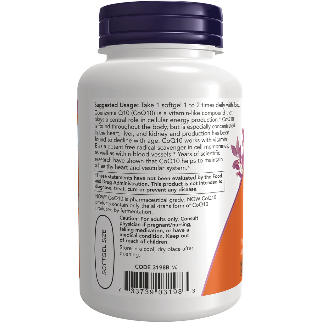 NWF739 | Back label of white supplement bottle showing suggested usage, caution text, barcode and softgel size - Thumbnail