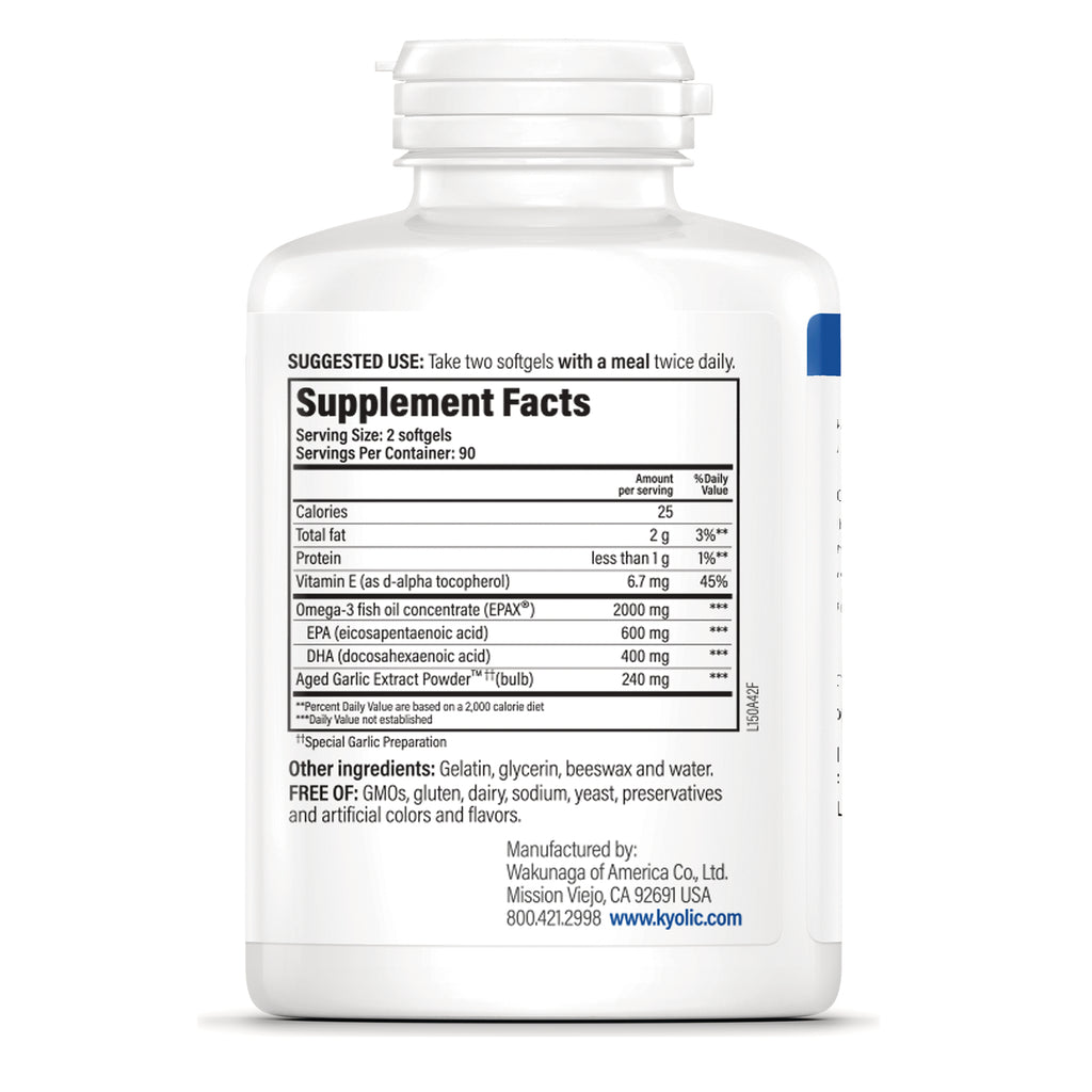 KY147 | back label showing Supplement Facts panel and ingredients on white bottle - Thumbnail